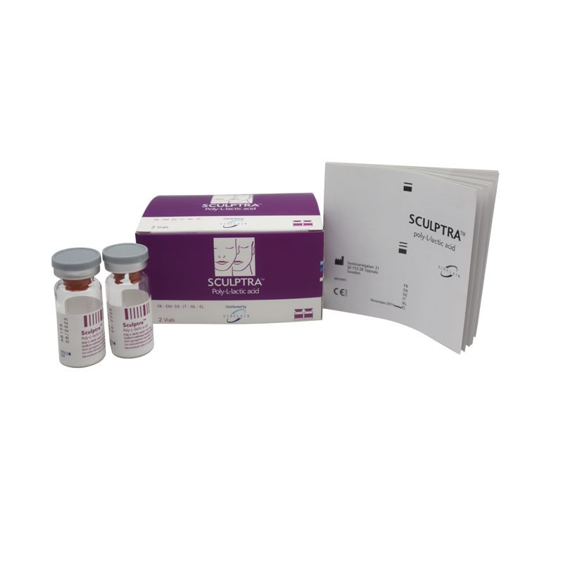 Sculptra Dermal Filler 2 bottle face lift breast Butt Lift Injection Poly-L-Lactic Acid